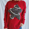 Contrast Star Round Neck Long Sleeve Sweater