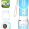 "Ultimate Portable Dog Water Bottle - Leak Proof & Lightweight with Food Container for Hiking - BPA Free (Blue)"