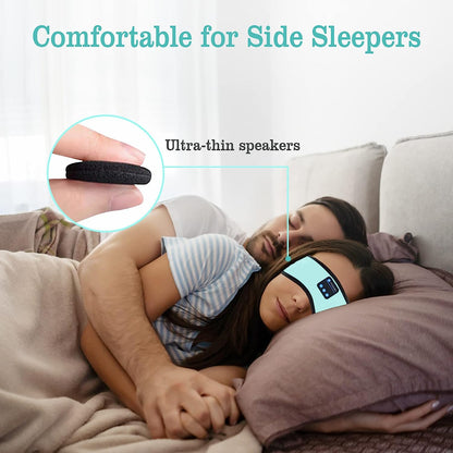 "Ultra-Thin Wireless Sleep Headphones Headband - Perfect for Sports, Yoga, and Side Sleepers!"