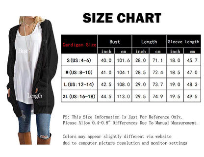 Women Cardigan Sweater Chunky Cable Knit Loose Cardigan with Pockets S-XXL