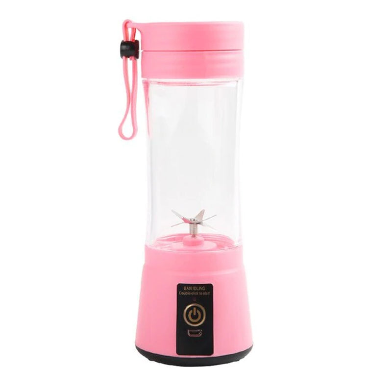 Portable Electric Mini Juicer Cup - USB Rechargeable 6-Blade Blender for On-the-Go Smoothies