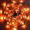 Halloween Decorations Orange Lights Spider Web 24In 60LED Spider Web Lights with Spider, 2 Modes Light up Cobweb Halloween Decorations for Indoor Ourdoor Garden Yard Home Patio