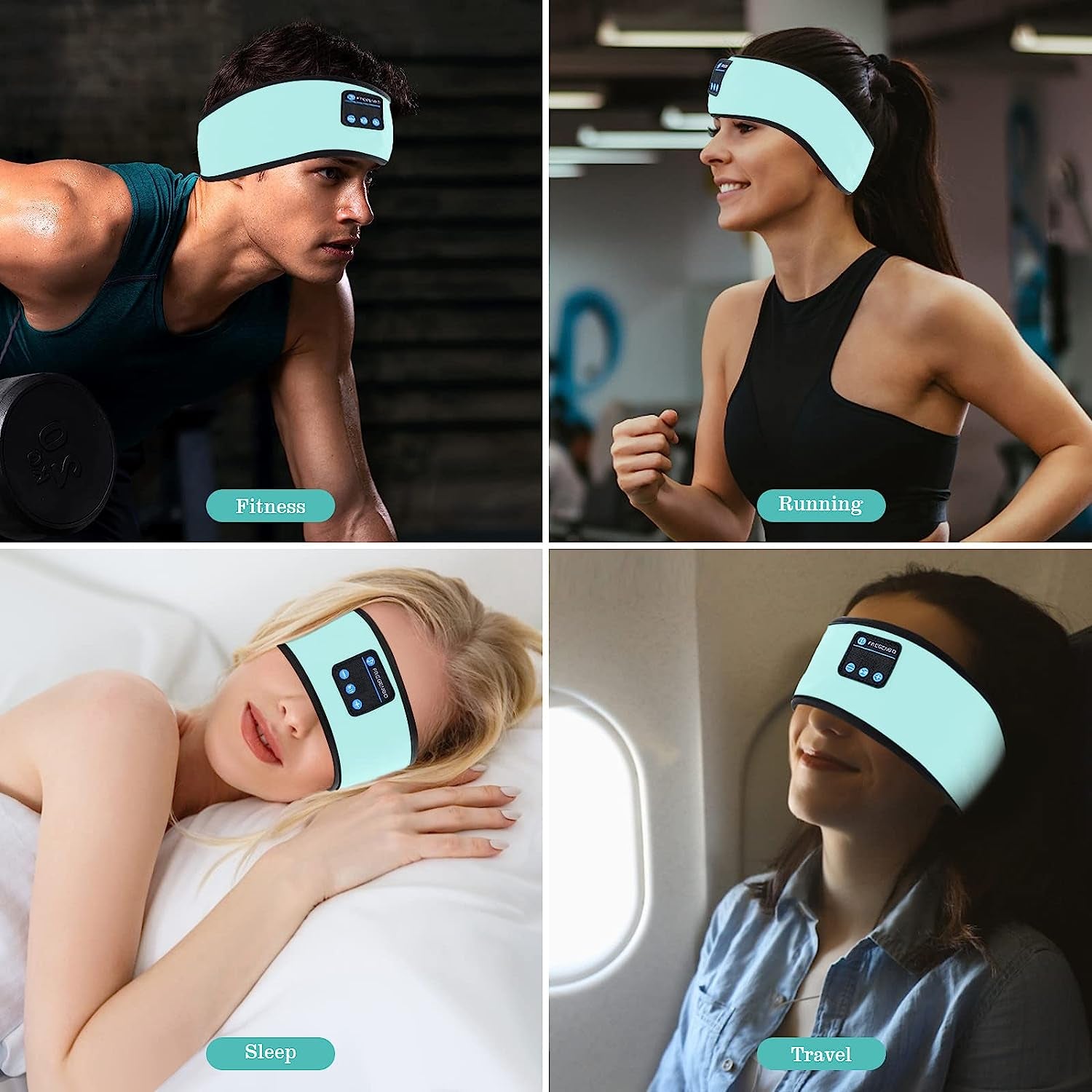 "Ultra-Thin Wireless Sleep Headphones Headband - Perfect for Sports, Yoga, and Side Sleepers!"