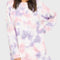 Pocketed Tie-Dye Round Neck Long Sleeve Dress